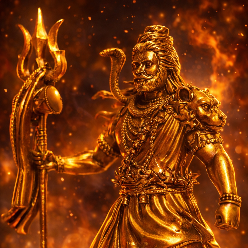 Shiva Statue Car Dashboard Idol